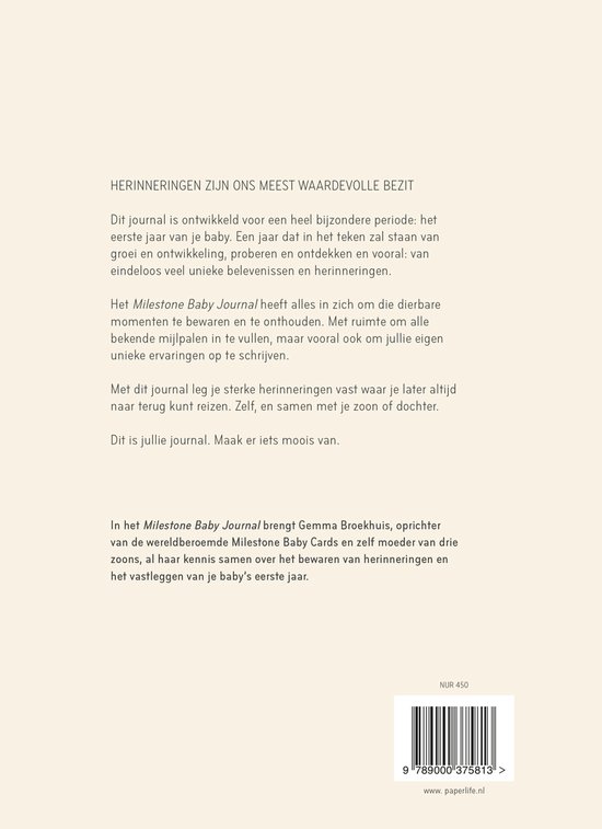 Milestone Baby Journal