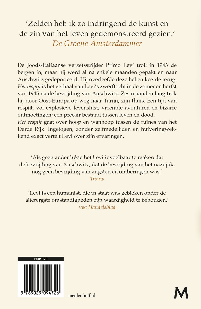 Het respijt - back cover