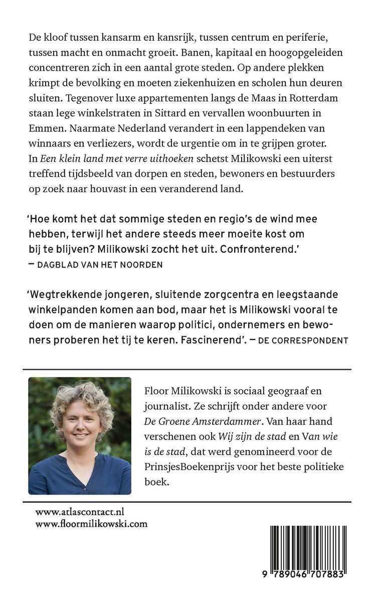 Foto van Floor Milikowski, sociaal geograaf en journalist, met krullend blond haar en een glimlach.