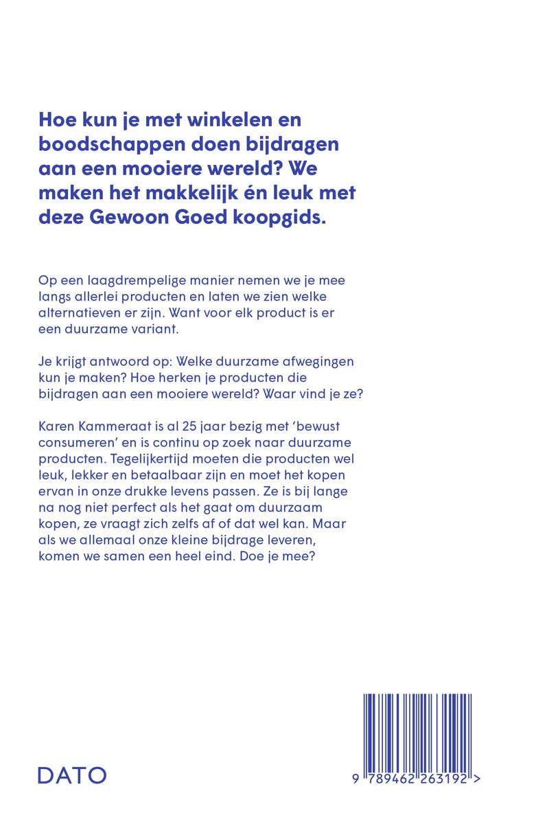 Gewoon goed - back cover