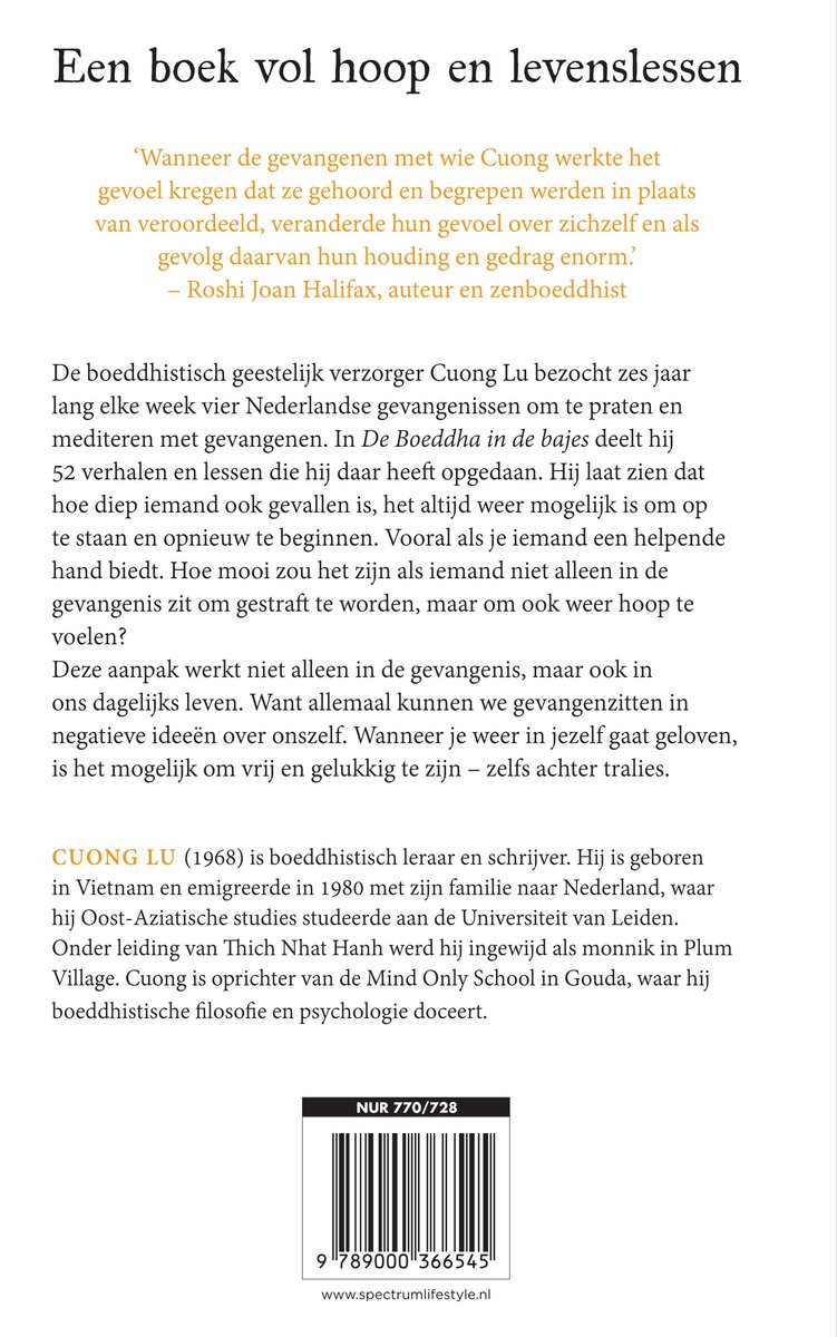 De boeddha in de bajes - back cover