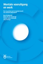 Boek 'Mentale vooruitgang en werk'. Blauwe cover met witte cirkel. Titel en auteurs.