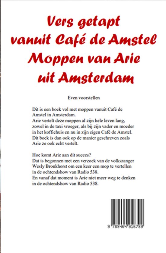 Vers getapt vanuit cafe de Amstel