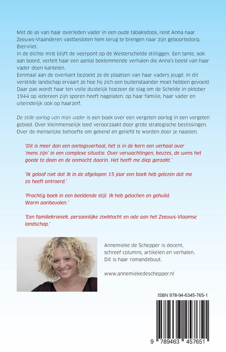 De stille oorlog van mijn vader - back cover