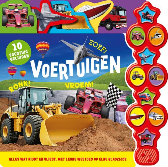 10 geluiden - Geluidenboek - Voertuigen - cover