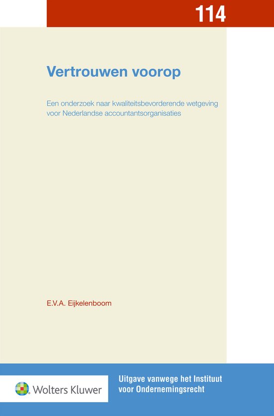 Uitgave vanwege het Instituut voor Ondernemingsrecht 114 - V ... - cover