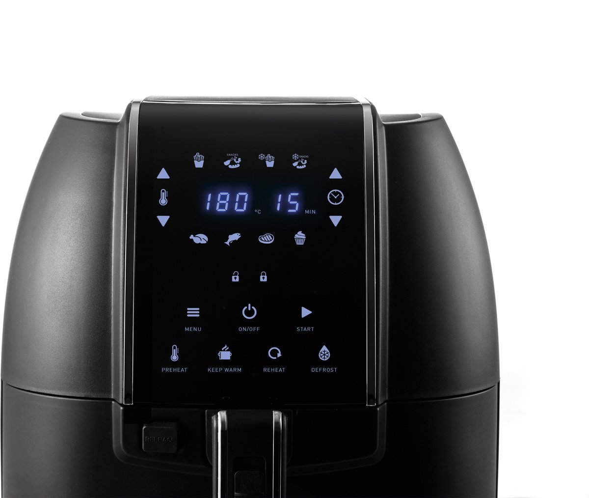 Afbeelding 3 van FRITEL Airfryer SnackTastic® 6902 XXL - Heteluchtfriteuse - 5L - 2300W - 8 Programma's - 2 tot 5 Pers. -Digitaal Touchscreen - Openklapbare handgreep
