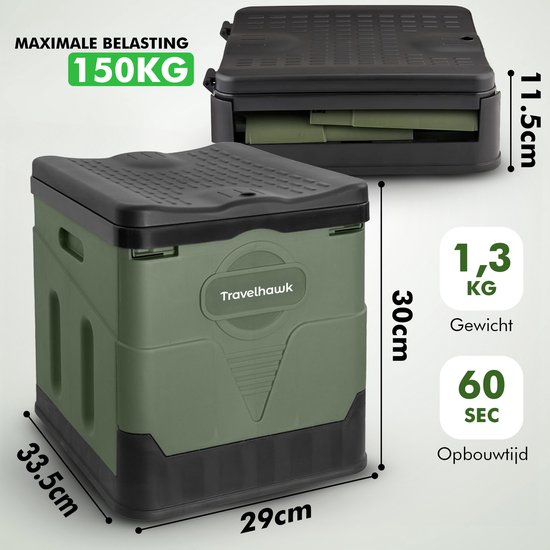 Travelhawk Campingtoilet - Draagbaar & Opvouwbaar - Inclusief 12 Biologisch Afbreekbare Zakjes - Ideaal voor Kamperen, Festivals & Outdoor van Travelhawk — afbeelding 2