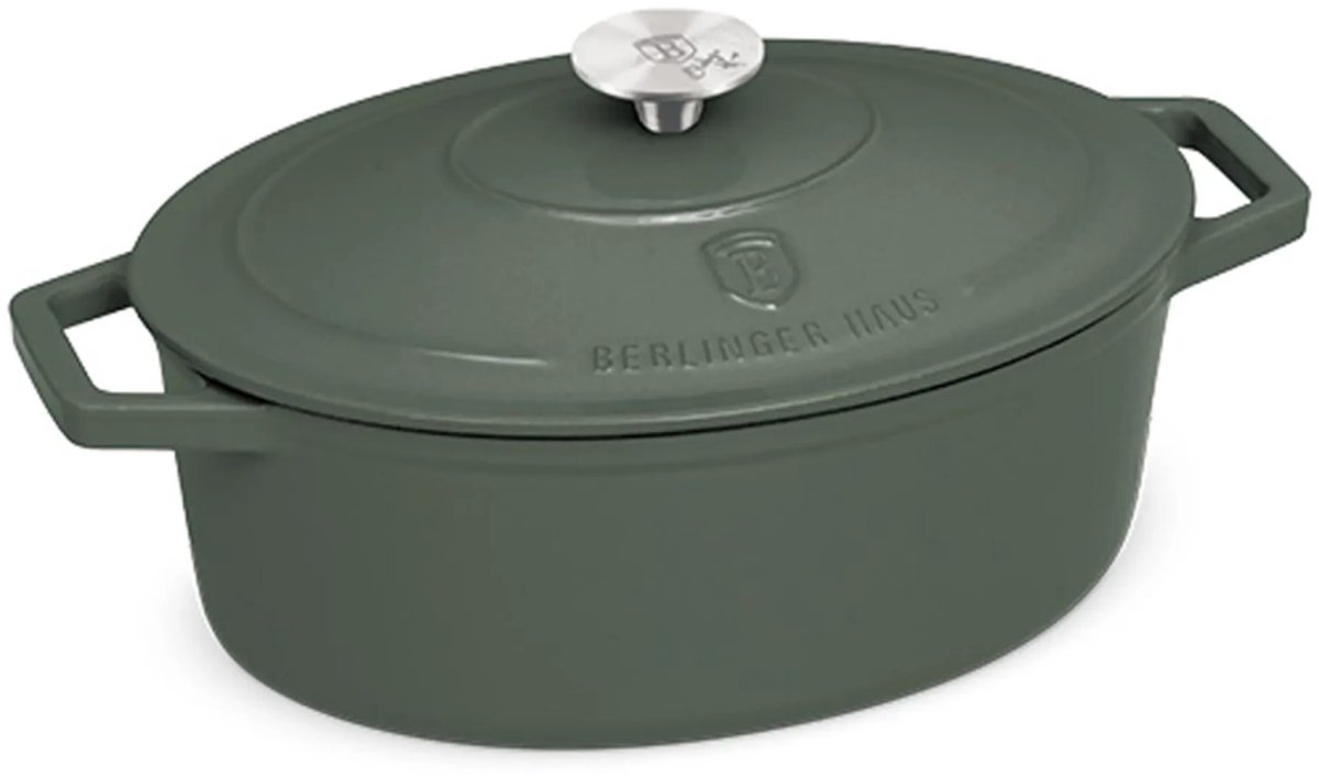 Berlinger Haus 6545 - Gietijzeren braadpan - Matt Green collection - 30 cm - Groen
