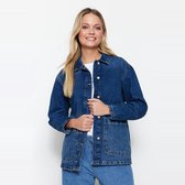 Trendyol Blauw Duurzamer Oversized Spijkerjack Twoaw23Ce00243