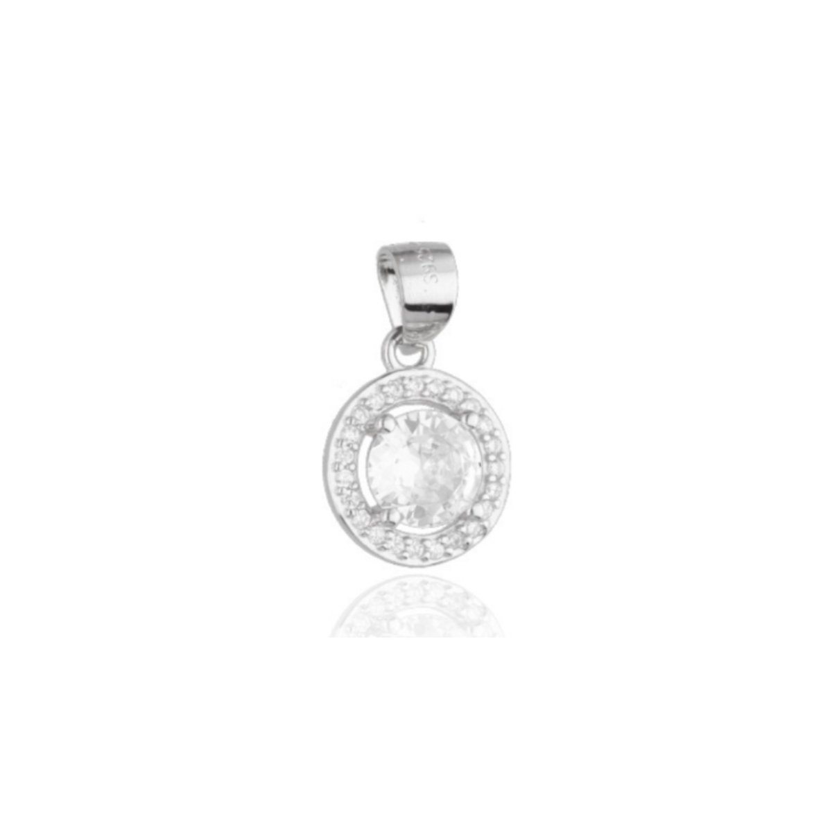Elegant Zilver Rondje Hanger met Zirconia - Echte Zilver - Zilver 925 - Amona Jewelry