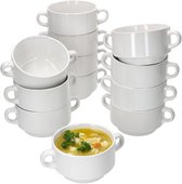 Set van 12 Stiva soepkommen wit 250 ml