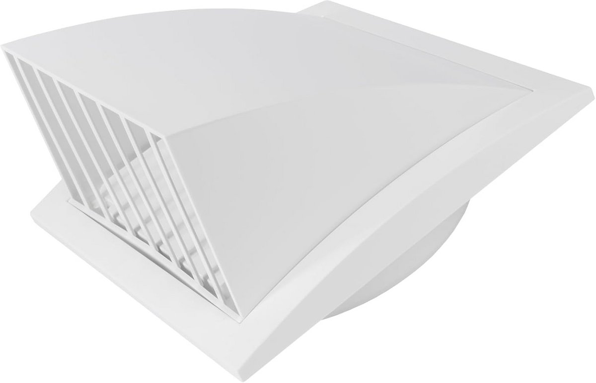 Witte Ø 150 mm afvoerafdekking met droogkap, ventilatorkap en luchttoevoerrooster