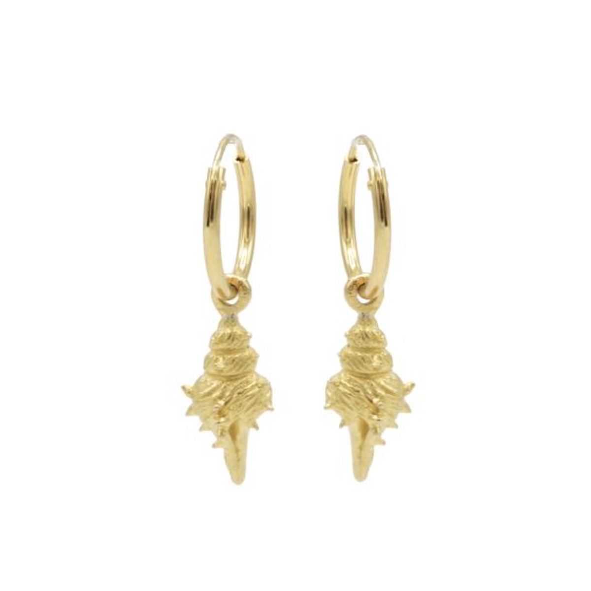 Karma Symbols oorbel shell Goud-M2296