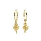 Karma Symbols oorbel shell Goud-M2296