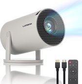 Lumenix® R1 Mini Beamer - Smart TV & 4K support - Android 11.0 - Projector - WiFi 6 & Bluetooth 5.0 - Voor iOS en Android - Home Cinema - Wit