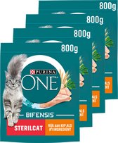 PURINA® ONE® Sterilcat - Kattenbrokjes - Kip - 4 x 800 g