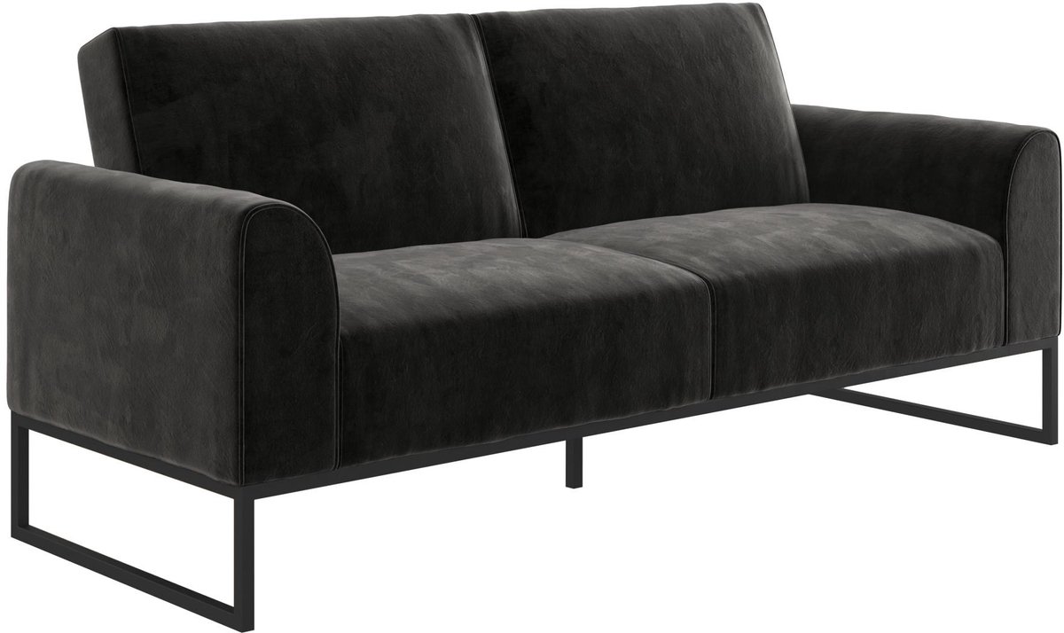 Notio Living Adley-Slaapbank - 2-zits - Zwart Fluweel