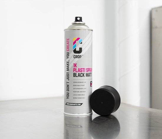 CROP Plastic Dip Spray NOIR MAT aérosol 500 ml - Plasti Dip - Plastidip - Spray caoutchouc