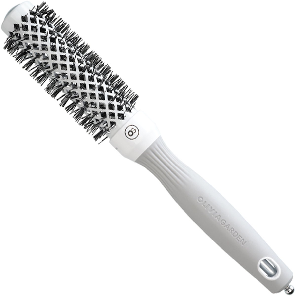 Olivia Garden Expert Blowout Shine Föhnborstel Wit-Grijs