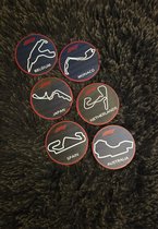 Lot De 4 Dessous De Verre Formule 1 F1 - Noirs, Plastique, Résistants (neufs)