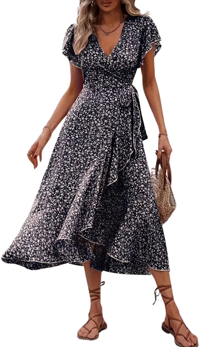 Livano Zomerjurk Dames Zomerjurken Volwassen Jurk Ibiza Stijl Sundress Donker