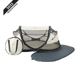 Deryan Baby Luxe Campingbedje – Inclusief zelfopblaasbare matras - Cream