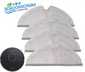 SCHOONSCHUIM® Roborock Robotstofzuiger Dweildoek – 4x Verbeterde Microvezel Dweildoeken voor Roborock Q8 Max/Q8/Q7 Max+/Q7 Max/Q7+/Q7/S6 Pure/S6 MaxV/S6/S5 Max/S5 – Herbruikbare Dweilpads van Hoge Kwaliteit