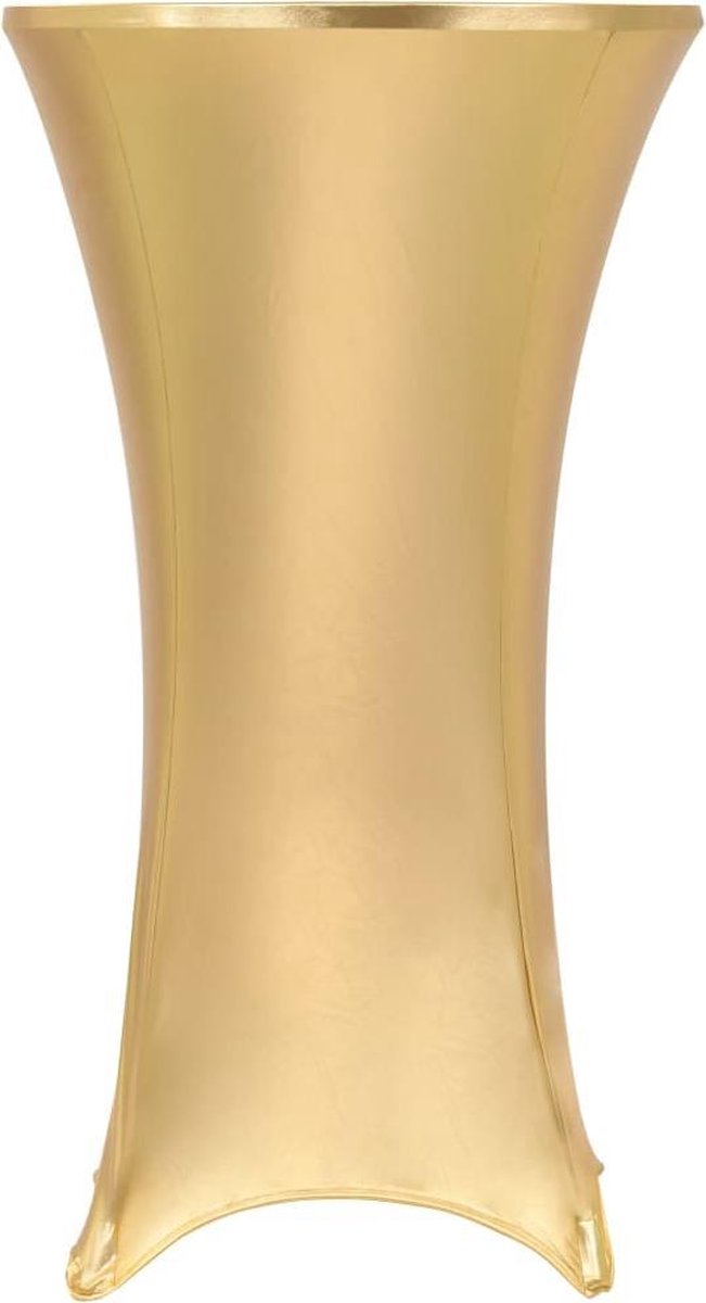 vidaXL 2 - st - Tafelhoezen - stretch - 60 - cm - goud