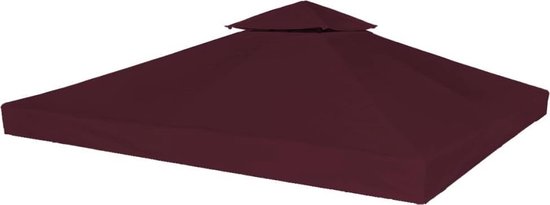 vidaXL-Prieeldak-2-laags-3x3m-310-g/m²-bordeaux