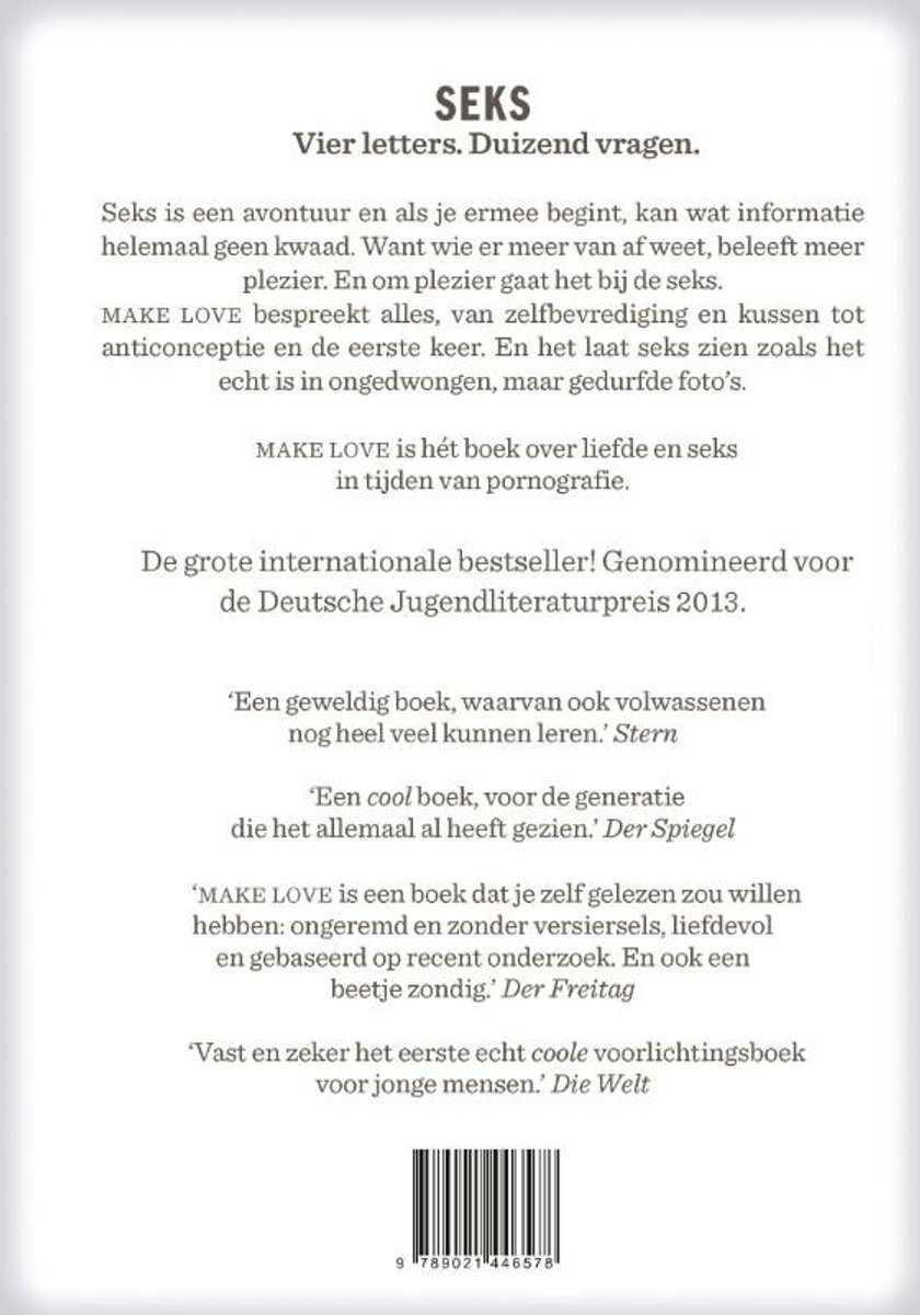 Make love - back cover