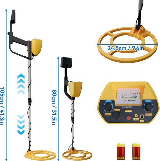 NAIZY Metal Detector for Children Metal Detector Set up to 30cm Deep