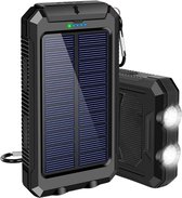 Bol.com Homèlle Solar Powerbank 20.000mAh - Solar Charger - iPhone & Samsung - Zonne-energie - 2x USB - Micro USB - Wireless Cha... aanbieding