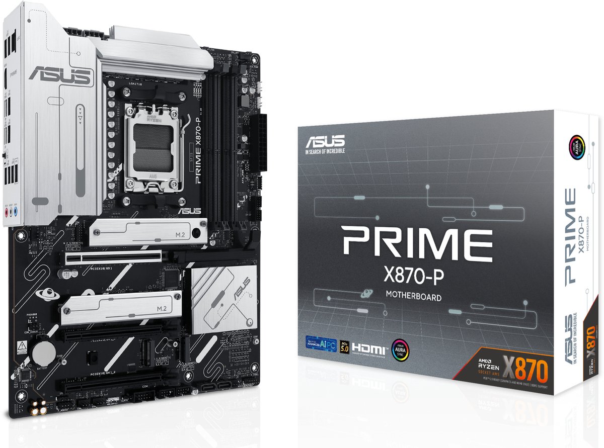 ASUS PRIME X870-P moederbord 2,5Gb-LAN, Sound, ATX