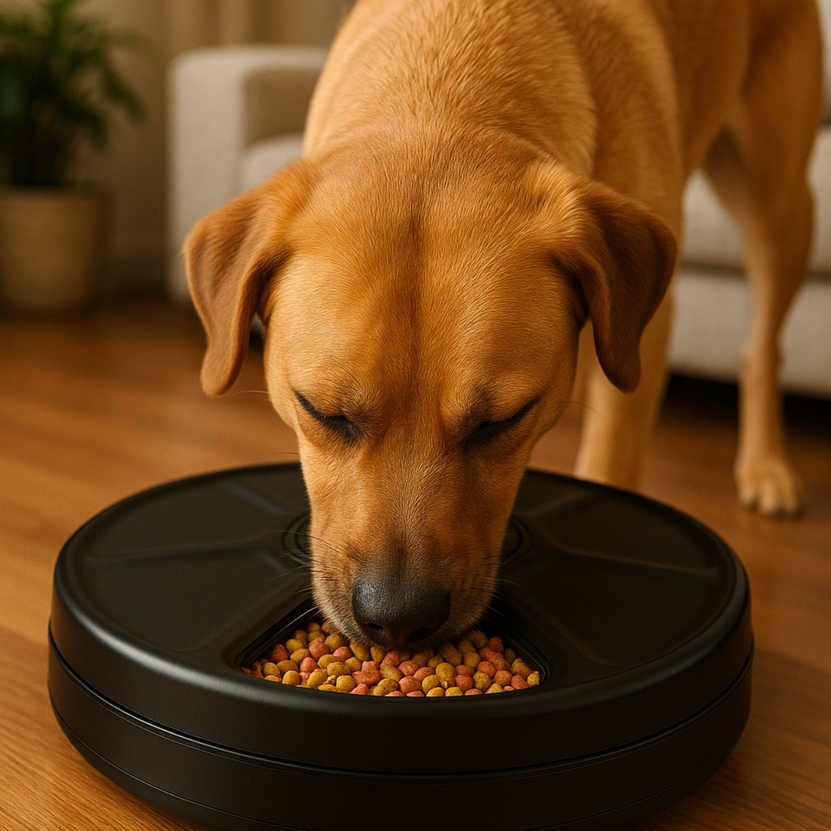 Parya Automatische Voerbak 900ml Zwart