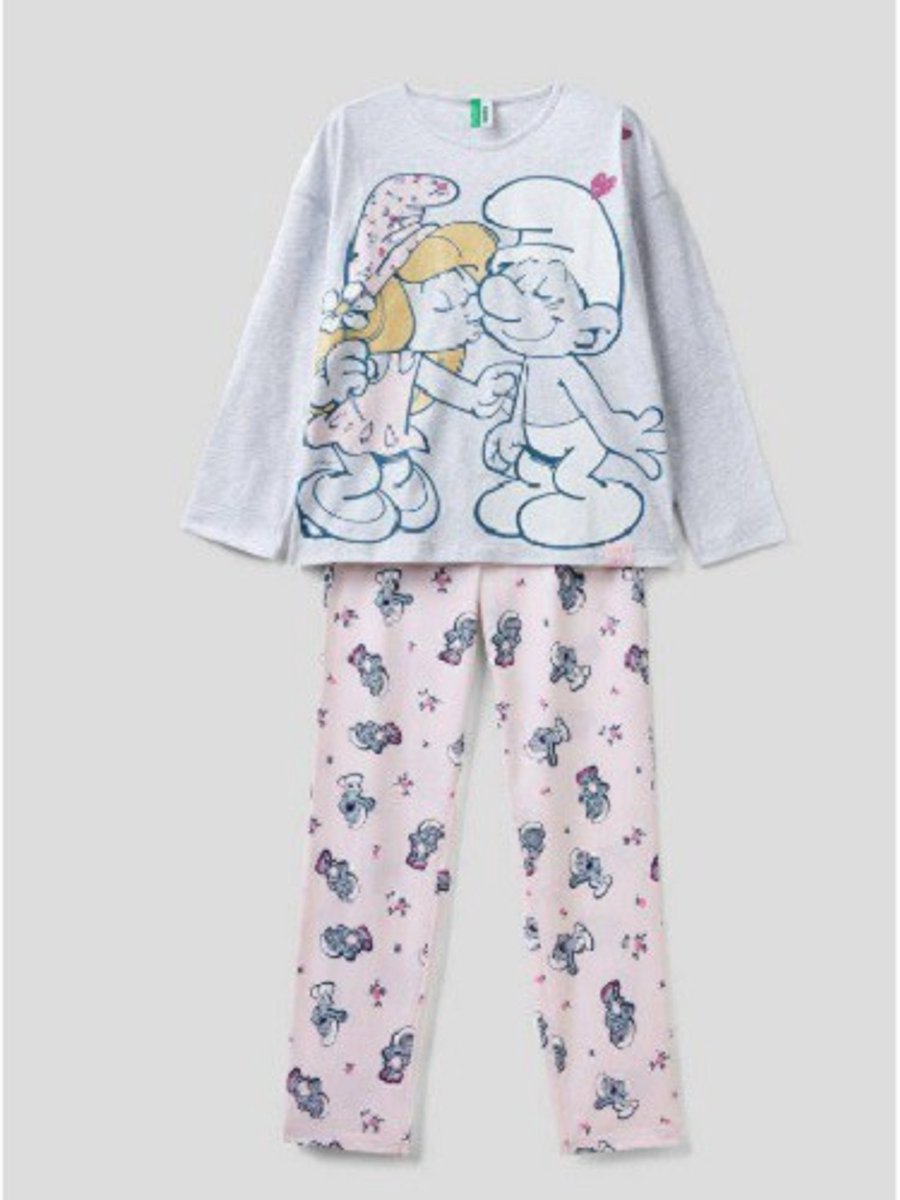 Smurfin kinder Pyama - United Colors of Benetton - 120cm - Maat S - 6/7 jaar