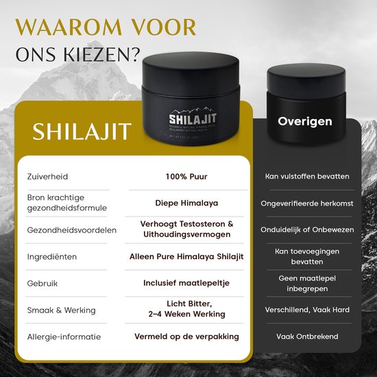 Shilajit Pur De L'Himalaya - Résine Puissante Pour énergie, Endurance & Performance - 100% Naturel