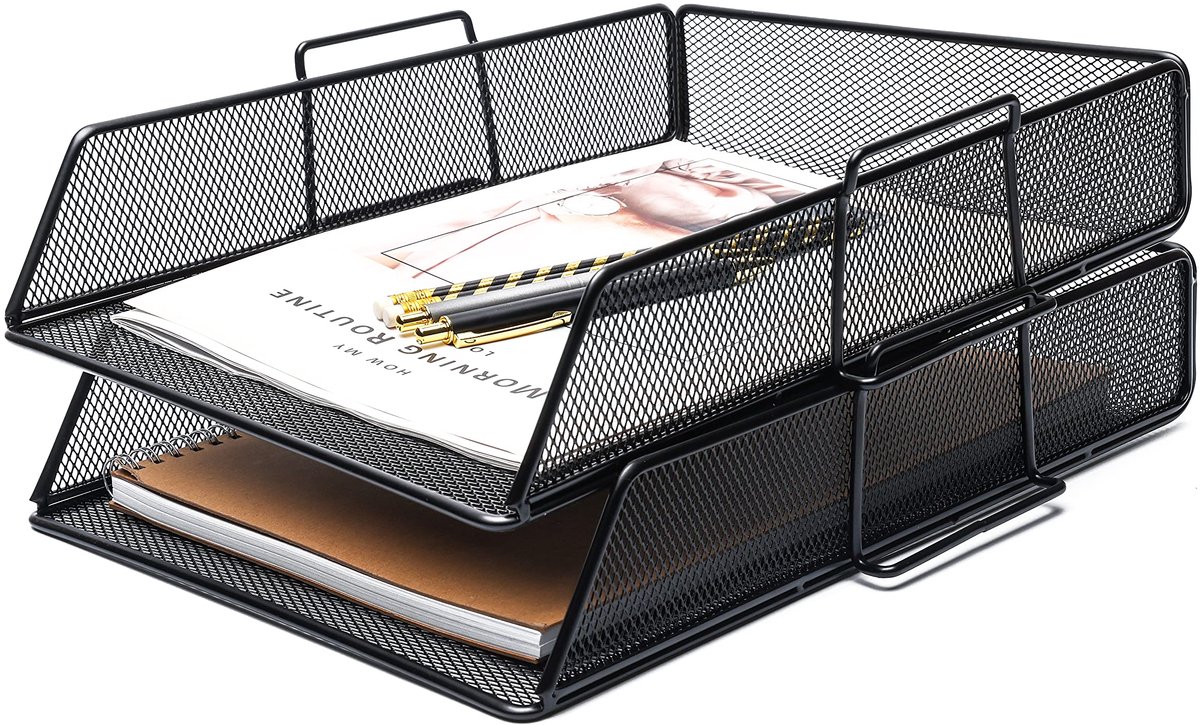 Ibenzoa® Multifunctionele Organisatieoplossing voor Bureau, 2-delig, voor Documenten en Papiersortering