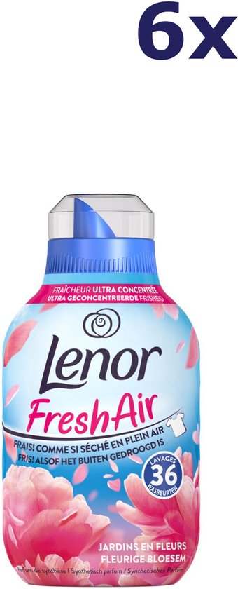 Adoucissant Lenor Fresh Air - Blossom - 6 x 36 lavages - Pack économique