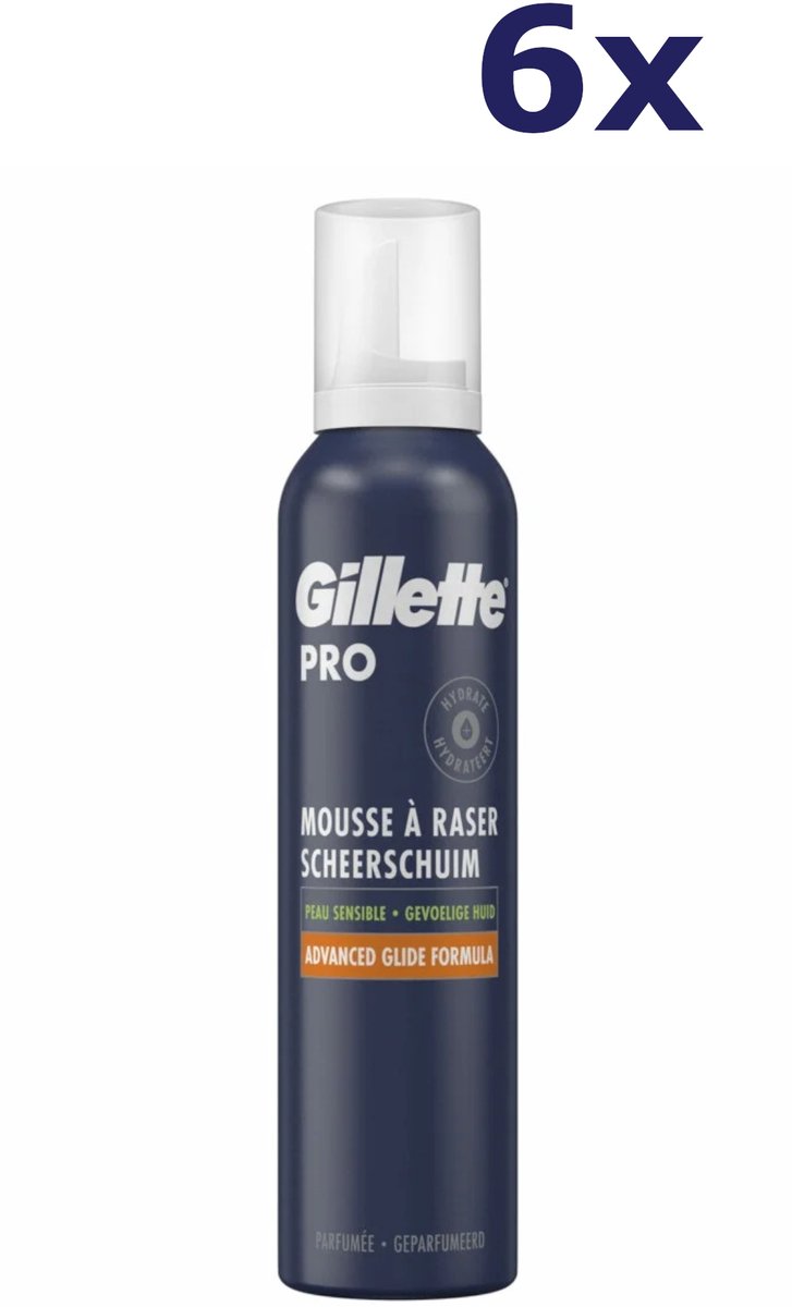 Goedkoopste Gillette Pro Shaving Foam - 6 x 240 ml (voor gevoelige huid