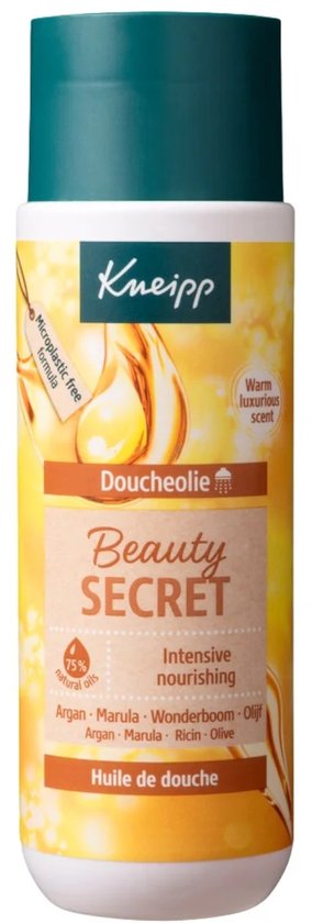Kneipp Doucheolie Beauty Secret met microplastic-vrije formule en een warme geur.