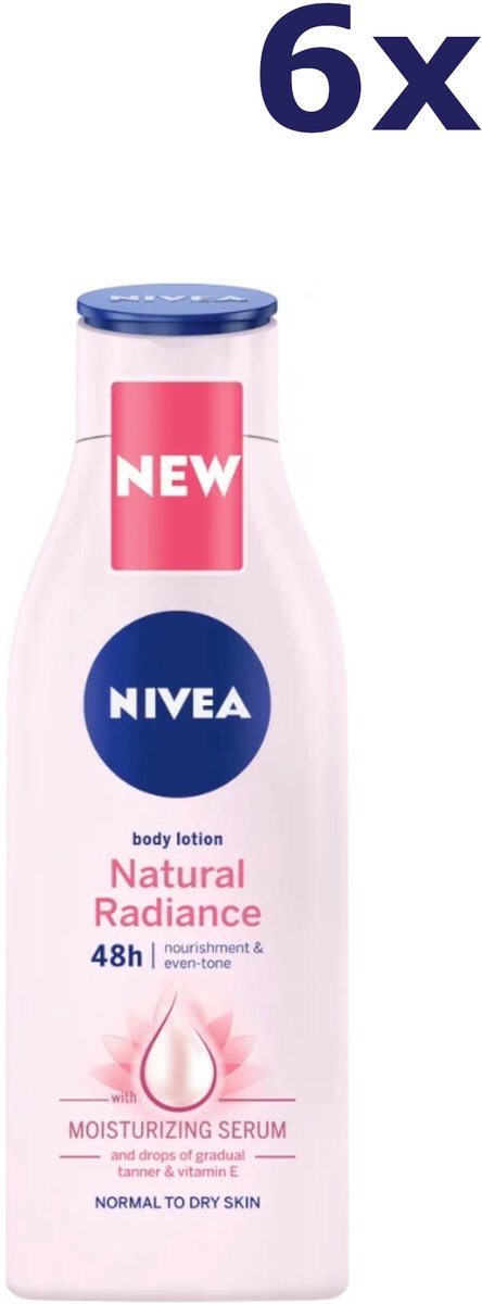 Goedkoopste Nivea Natural Radiance Body Lotion - 6 x 200 ml (voor normale tot droge huid