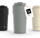 LARS NYSØM 'Bevægelse' Thermo Coffee Mug-to-go 500ml - Cool Grey