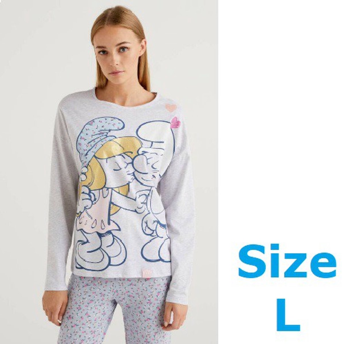 Smurfin Smurfen T-shirt - Dames - Benetton - Maat L