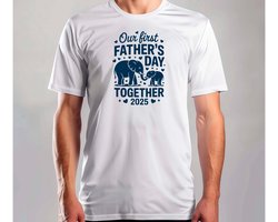 Our First Father’s Day Together 2025 - T Shirt - BestDadEver - DadLife - SuperDad - DadJokes - BestePapa - PapaLeven - SuperPapa - PapaGrapjes