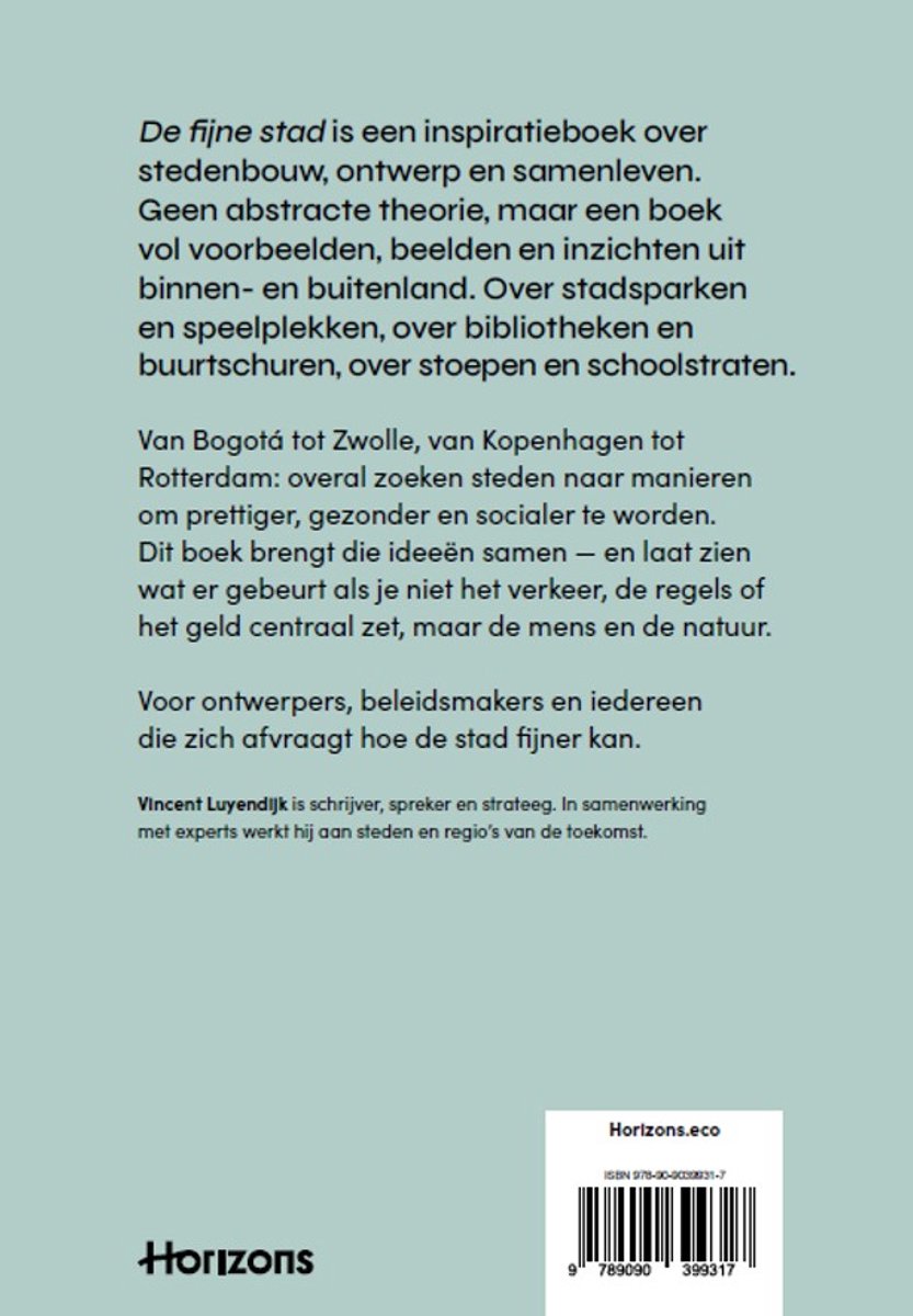 De fijne stad - back cover