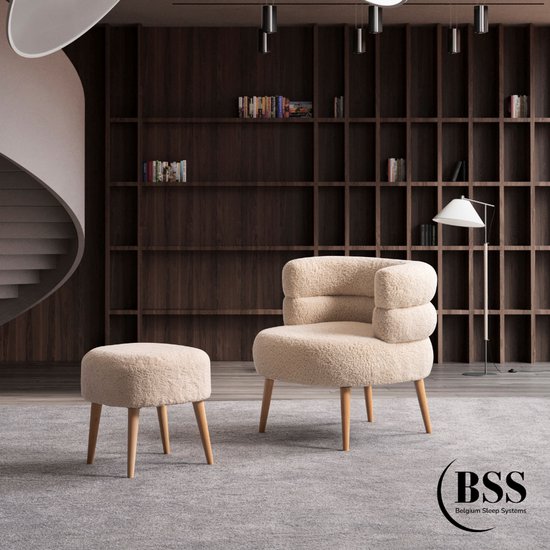 BSS Barel - Fauteuils - Moderne Zitset - Fauteuil - Scandinavisch Design Poef - Luxe Loveseats - Armchairs voor Woonkamer of Balkon