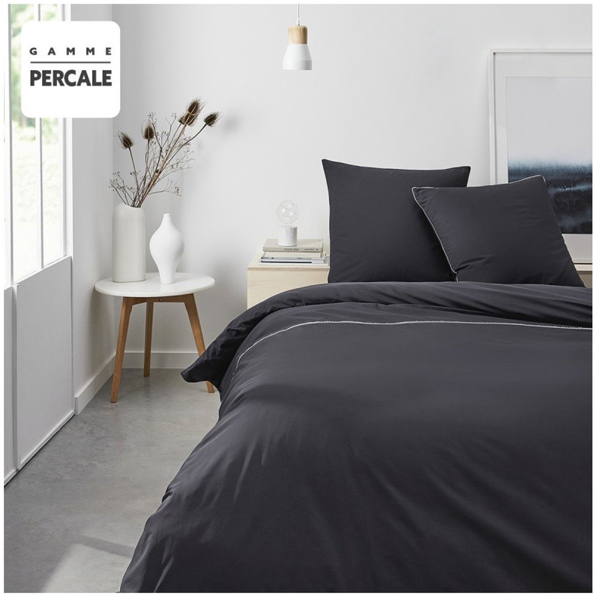 Beddengoedset van 100% katoen – Prestige dekbedovertrek + kussenslopen 63x63 cm – luxe kant
