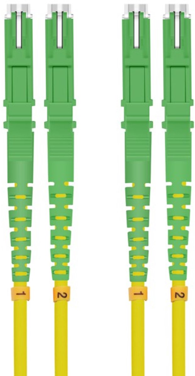 Helos 254652 InfiniBand en Glasvezelkabel 2 m E-2000 (LSH) E-2000/APC Geel