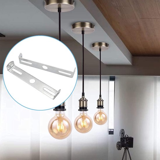 PATIKIL Plafondlamp Bevestigingsplaat Rond 115mm - Stalen Hanglamp Montagekit